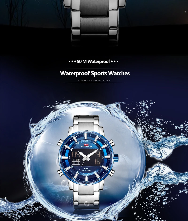 2022 Climbing Sport Waterproof Watches Men Luminous Dual Display Alarm Top Brand Luxury Quartz Watch Wholesale Relogio Masculino