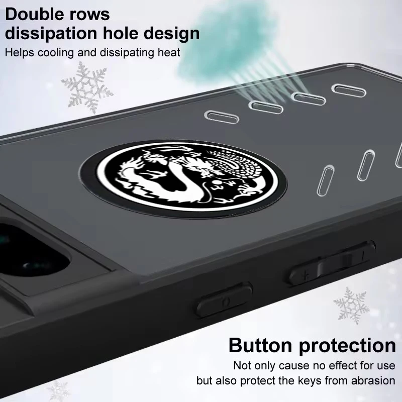 Graphene Cooling Shockproof Transparent Phone Case with Heat Dissipation