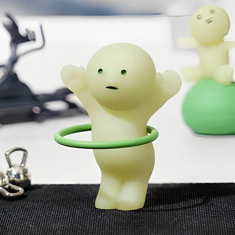 

Smiski Fitness Series Blind Box Guess Bag Mystery Box Movement Toys Doll Creative Luminous Collection Model Toy Gift