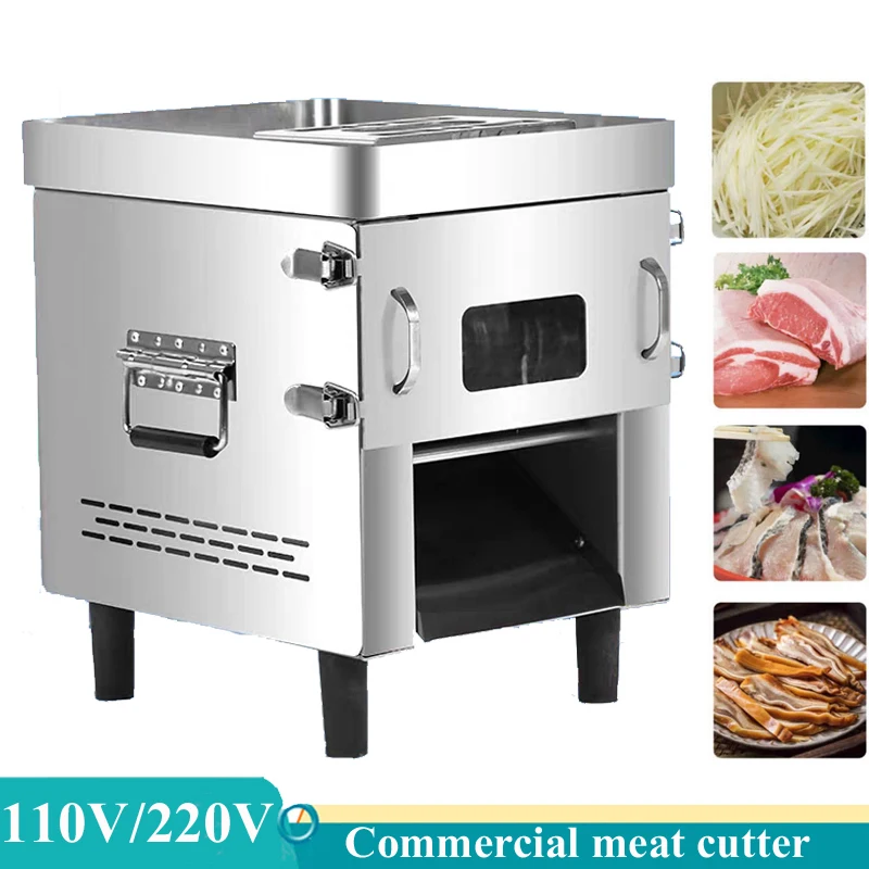 

Meat Cutter Commercial Home Pull-out Blade Electric Meat Slicer Automatic Meat Cutting Shred Dicing Machine 850W