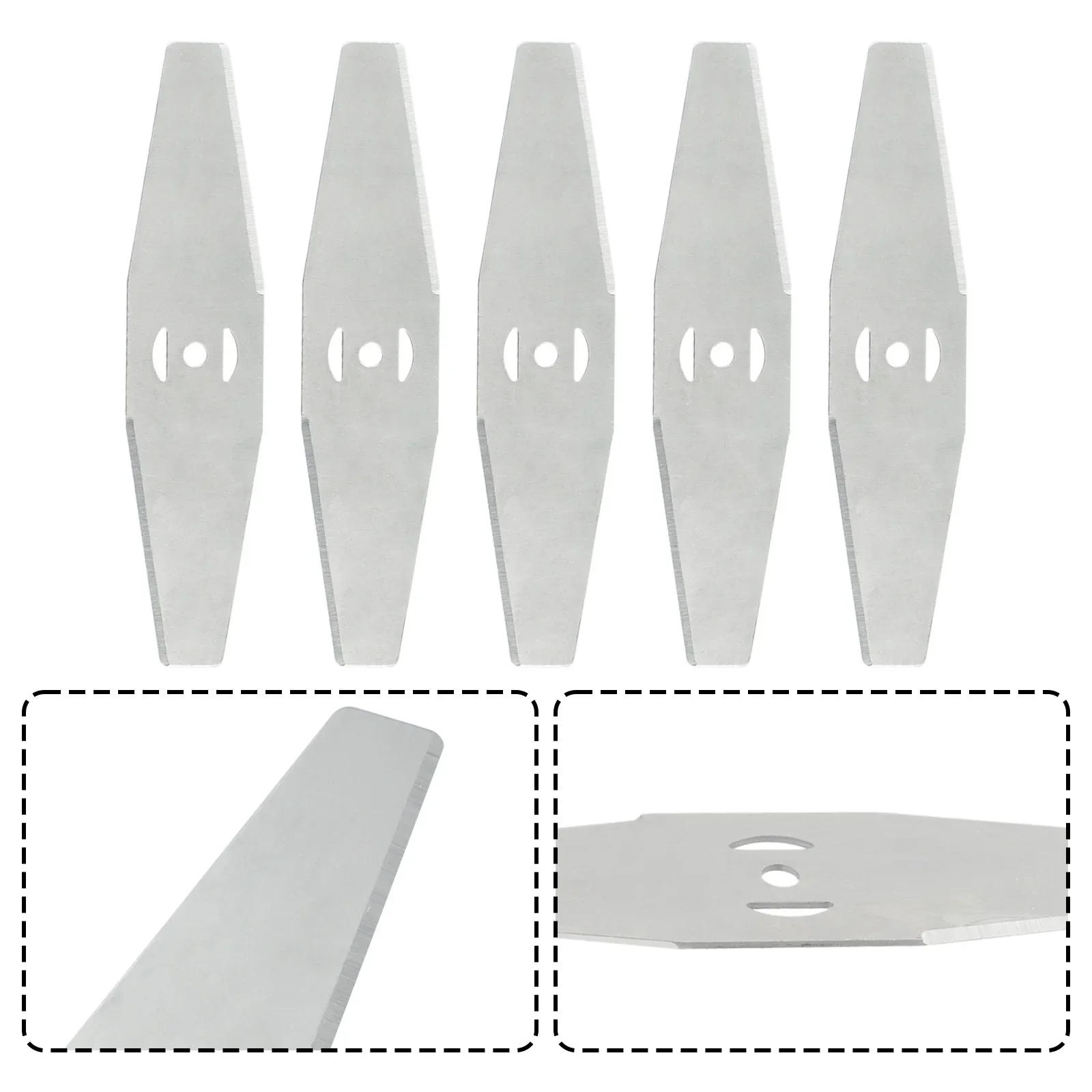 

Trimmer Lawn Mower Blade 5 Pcs Accessories Fittings Garden Strimmer String Head Length 150mm Metal Replacement