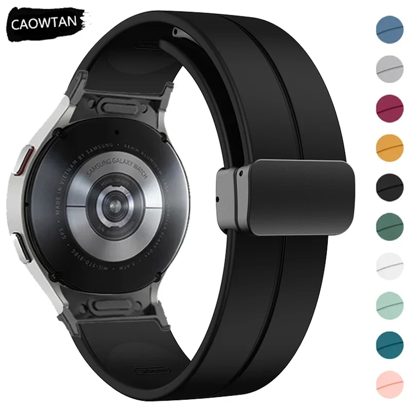 

Magnetic Strap for Samsung Galaxy Watch Galaxy Watch 6 5 4 44mm 40mm Silicone Band 6Classic 47mm 43mm 42 46mm 5Pro 45mm Bracelet