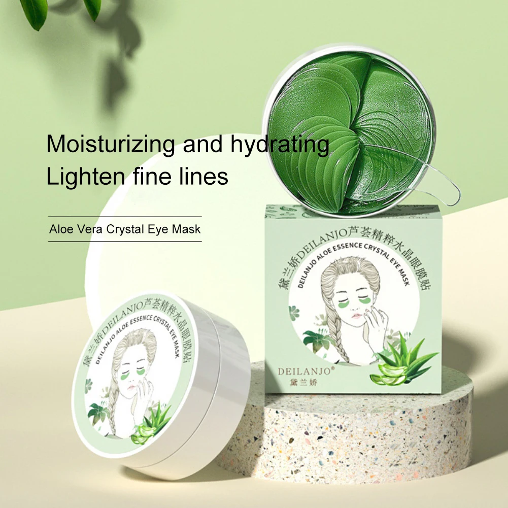 

Aloe Vera Eyes Masks Collagen Eye Mask Natural Moisturizing Eye Patches Remove Dark Circles Anti-Age Anti-Wrinkle Eye Care