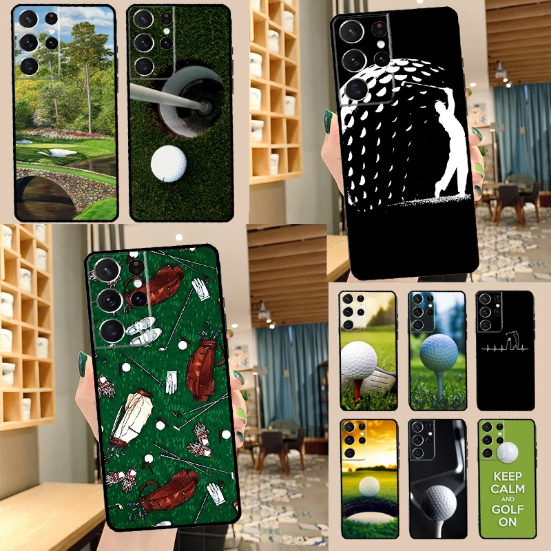 SportGolfBallPhoneCaseForSamsungGalaxyS22S23S21S20FEUltra