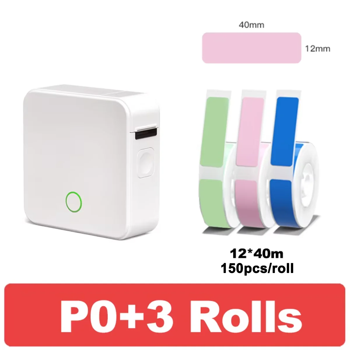 Holyhah P0 طابعة ملصقات لاسلكية محمولة طابعة ملصقا...