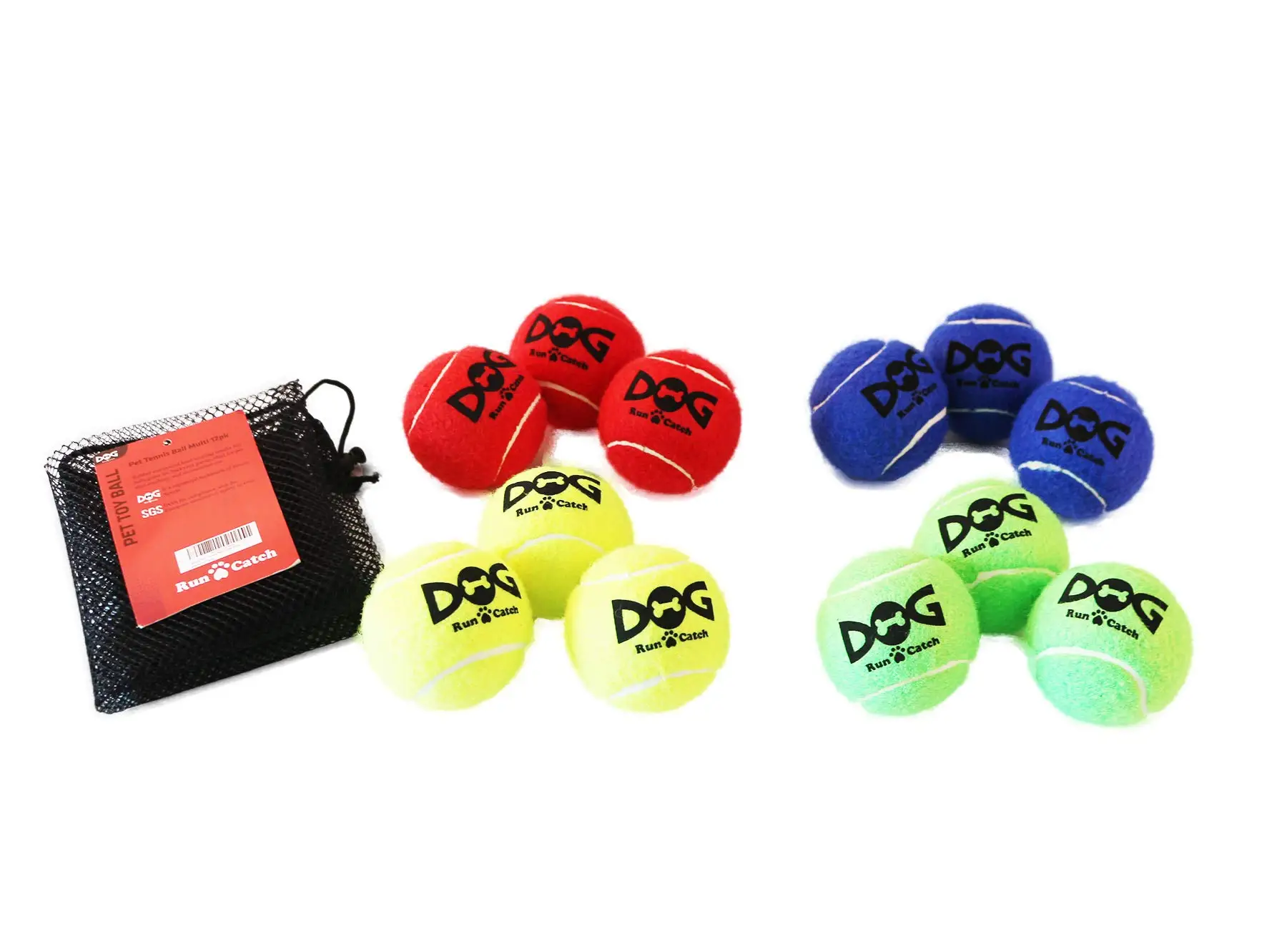 Pet Dog Tennis Ball Interactive Dog Toys High Bounce Durable Rubber Ball for Small Medium Dogs Training 2.5" Pet Toy Balls