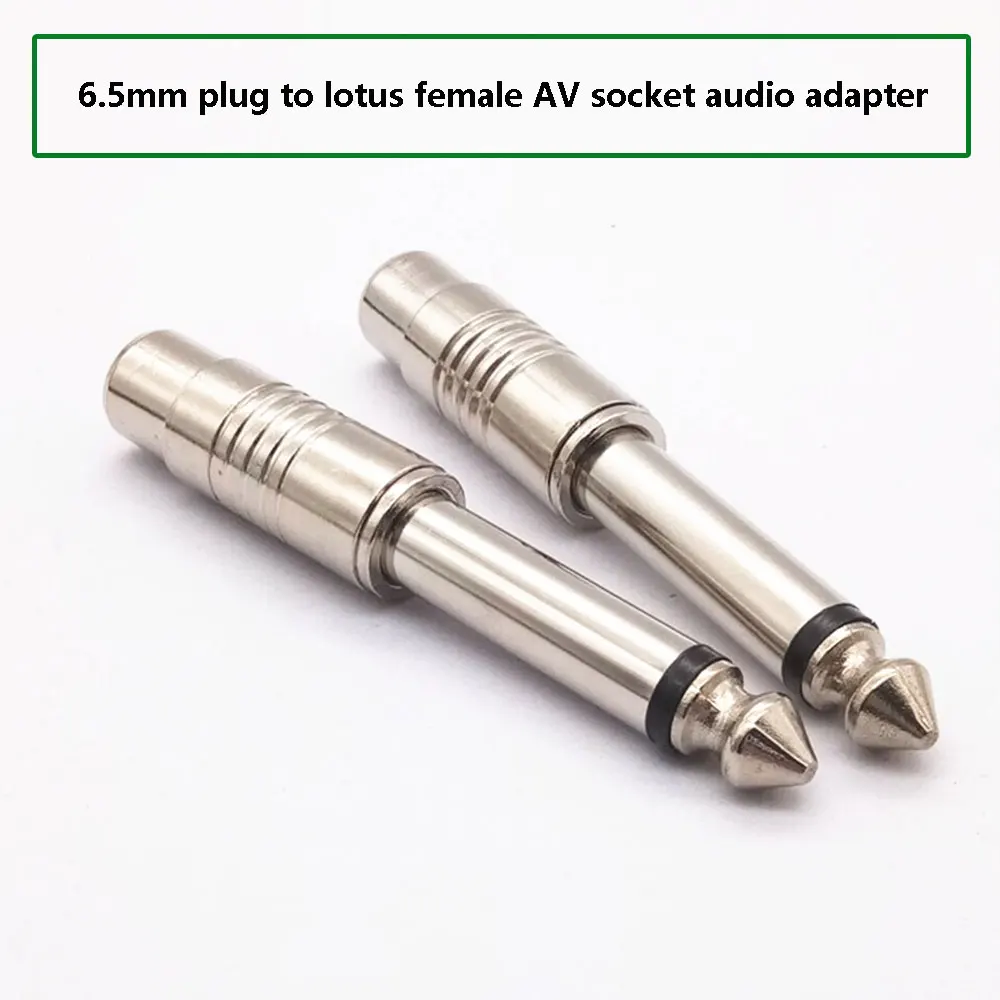 

2 PCS 6.5 Mono male to RCA Jack Audio Adapter 6.5mm plug to lotus female AV socket audio Connector converter for Home KTV Use