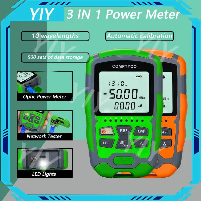 

Free Shipping Mini Optical Power Meter FTTH Fiber Optical Cable Test OPM -50~+26/-70~+10dbm Network Test/LED Lithium Battery