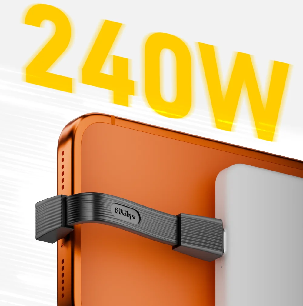Ultra High-Speed USB 4.0 Type-C Cable with 240W Fast Charge and 8K Video Support