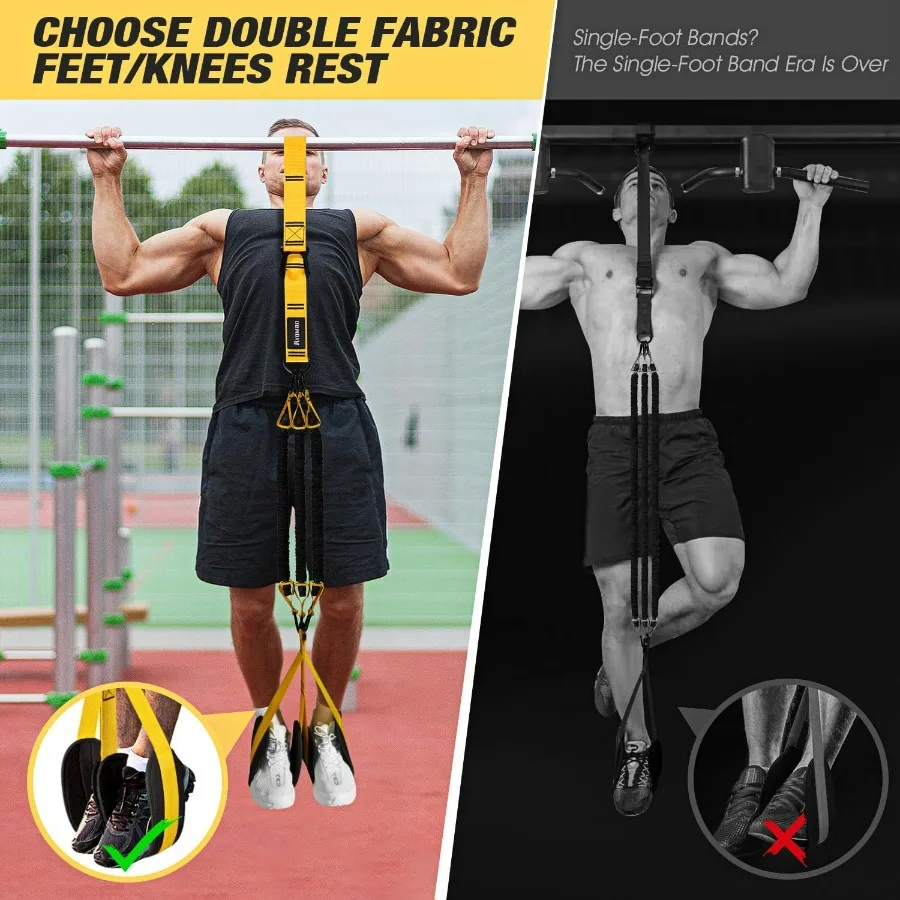 Pull Up Assistance Bands, Resistance Bands for Pull Up Bar Workout, Adjustable Heavy Duty Pull Up Assist Equipment with 4 Assist