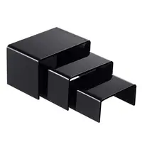 Riser for Counters, Different U-Shaped Displays Set of 3 Black Acrylic 1
