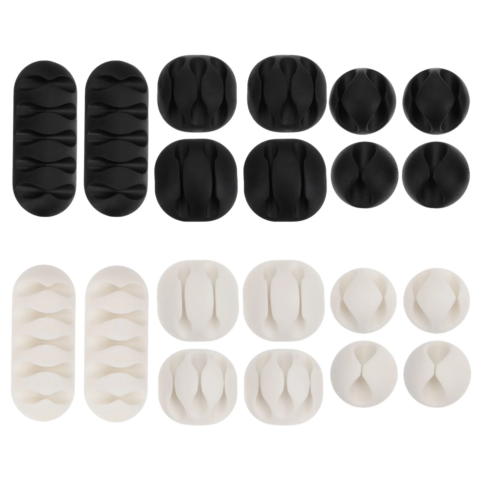 

20 Pcs 7-Bit Hub Cable Organizer Clips Cord Holder Self Adhesive Self-adhesive Wire