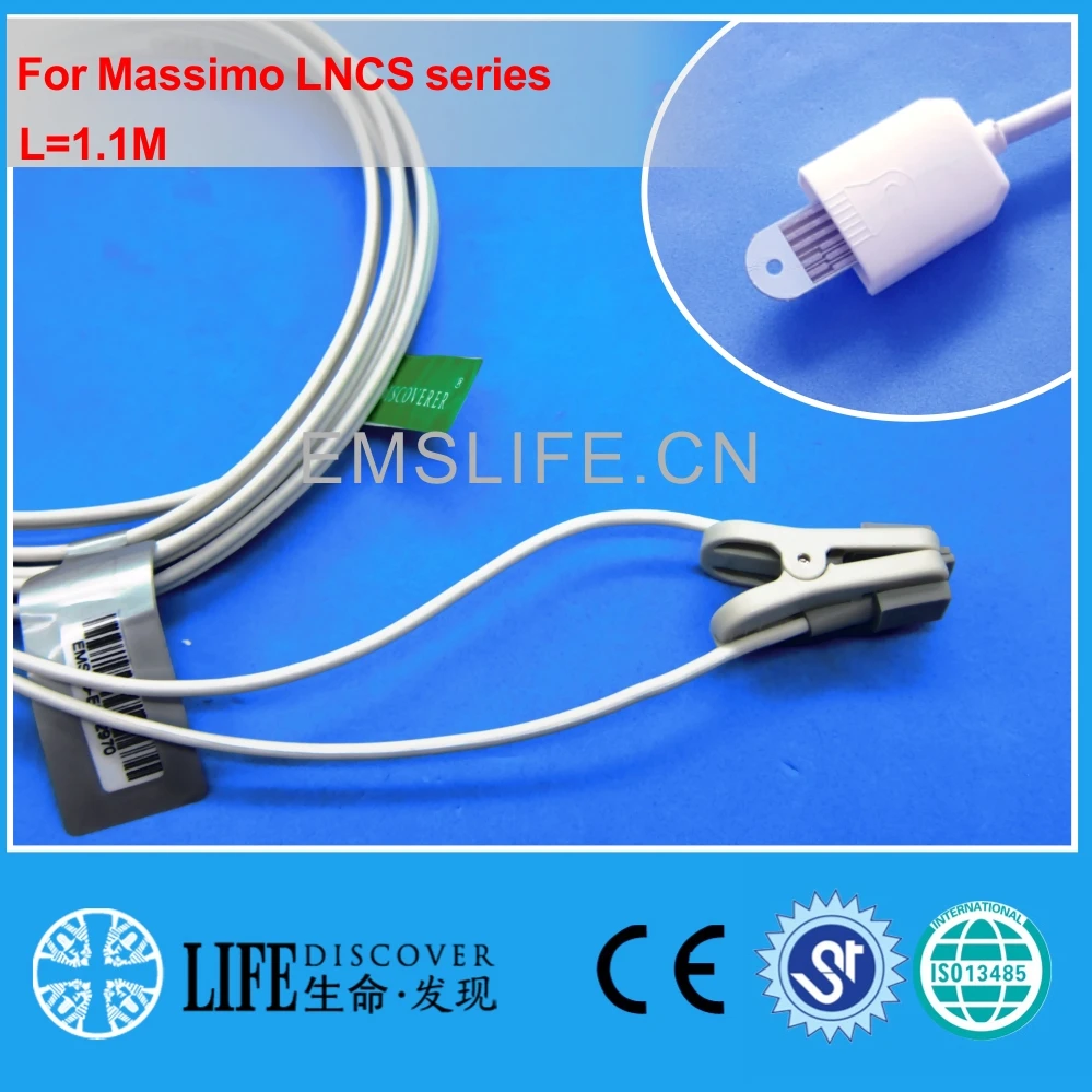 

Short cable child or neonate ear clip spo 2 sensor For Massimo LNOP series