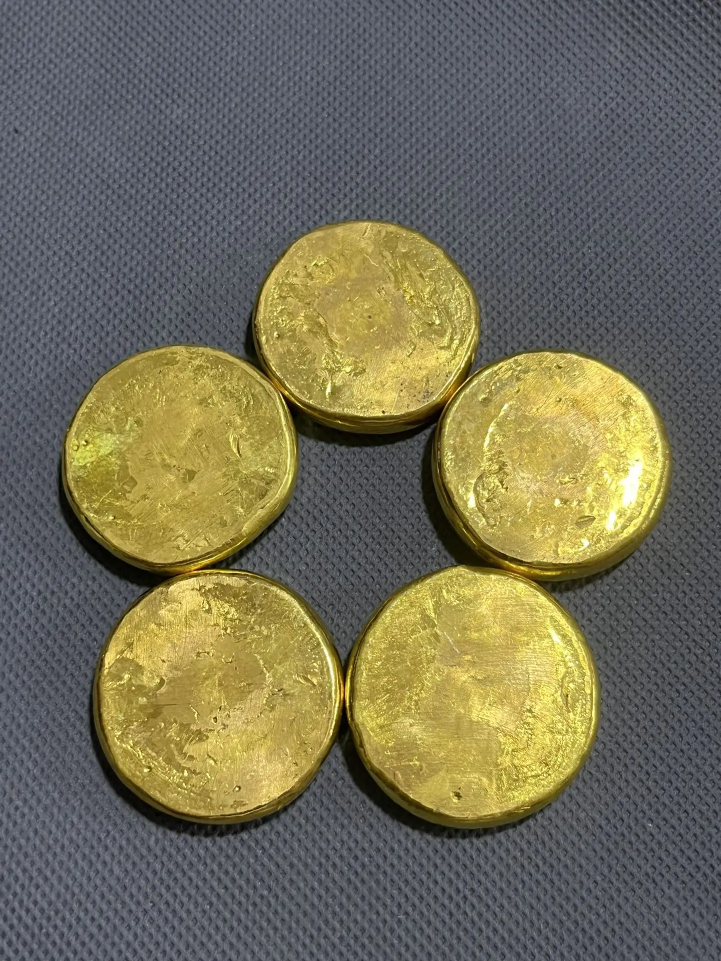 

Copper Gold Plated Ingot Ancient Coin Collection Commemorative Home Crafts