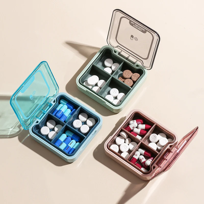 Compact Portable Pill Organizer and Storage Box