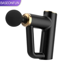 BASEONFUN Portable Massage Gun For Body Neck Back Relaxation Deep Tissue Muscle Pain Relief Percussion Pistol Massager Fitness