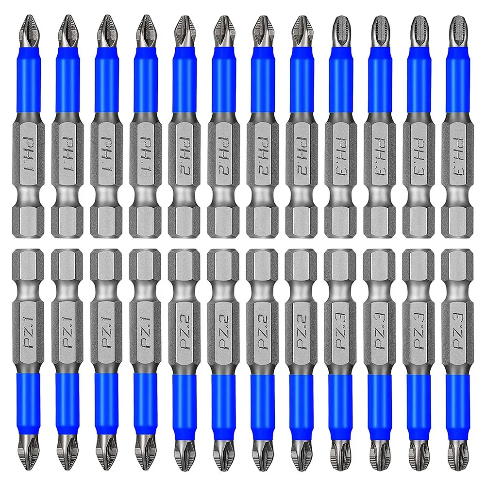 

Набор Магнитных Противоскользящих бит для отвертки PH1 PH2 PH3 PZ1 PZ2 PZ3, набор ударных бит с шестигранным хвостовиком 1/4 дюйма, 24 шт.