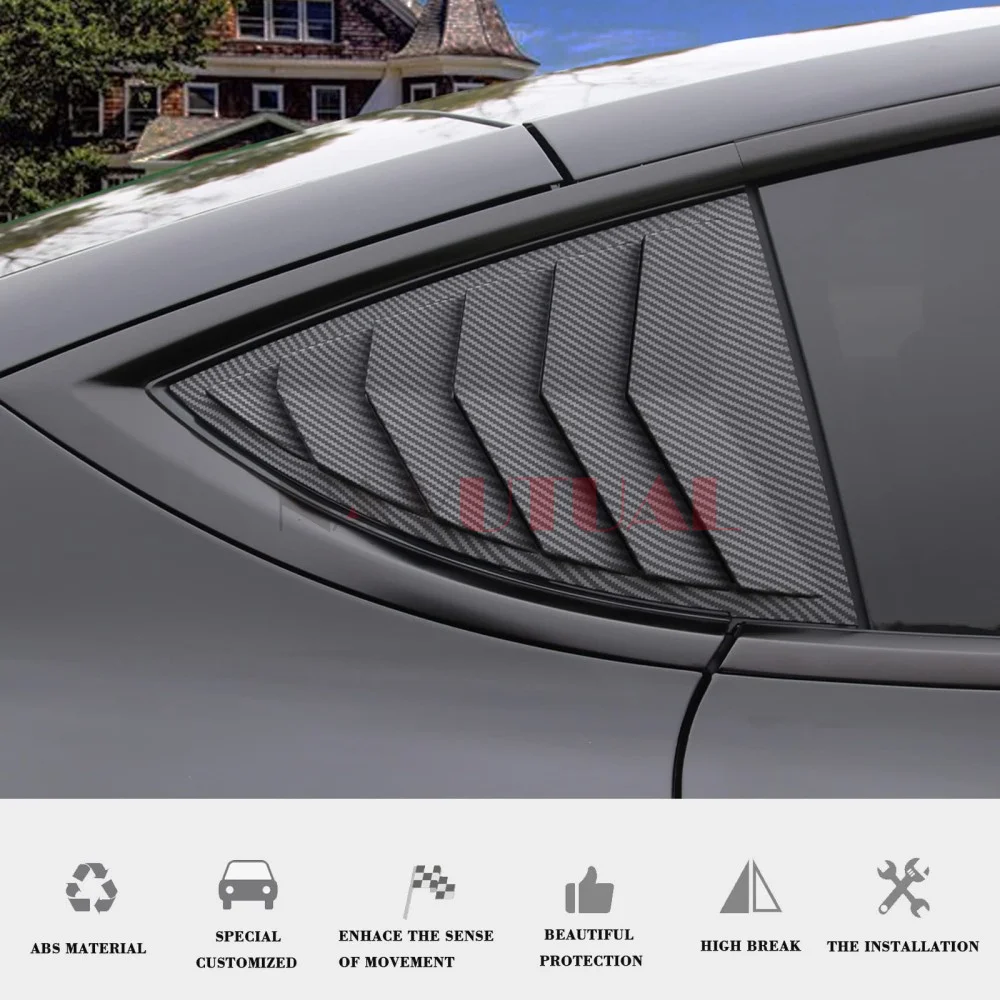 Tesla Model 3 Y Rear Side Window Louvers Air Vent Scoop Louvers