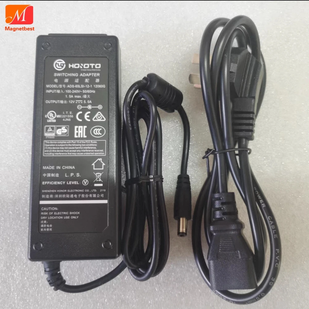 Eurofins ADS-65LSI-12-1 12060G Dahua Hikvision 하드 디스크 레코더 전원 공급 장치 용 기존 Hoioto 12V 5A 60W 어댑터 충전기