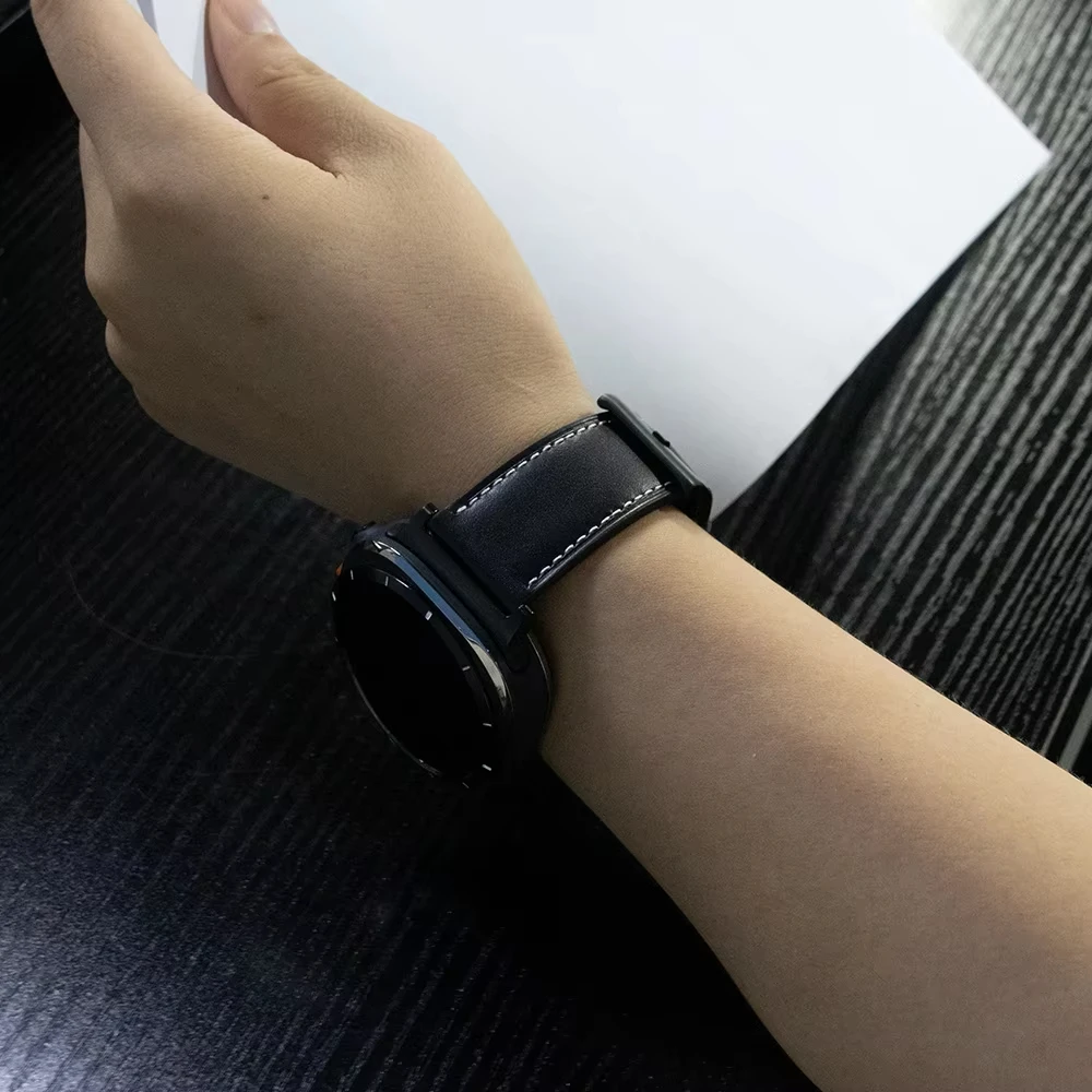 Vintage Leather Smartwatch Strap - No Gaps Design, Premium Replacement Bracelet