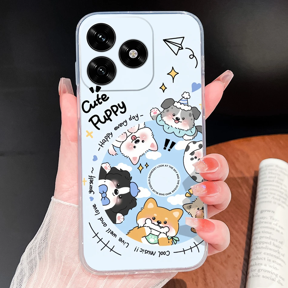 Lovely Animal Cartoon Soft Clear Silicone Phone Case - Lightweight and Durable Cover
