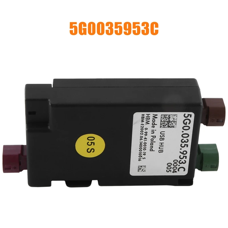 

Автомобильный USB-конвертер AU05 -5G0035953C, задний USB-модуль для VW Passat B8 Tiguan для Golf 7 5G0 035 953 C