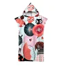 Hooded Bath Towel Robe Poncho Swimming Beach Towel Surf Man Lady Fast Quick Dry Bathrobe Beachwear-Floral Elephant Owl Pattern 5