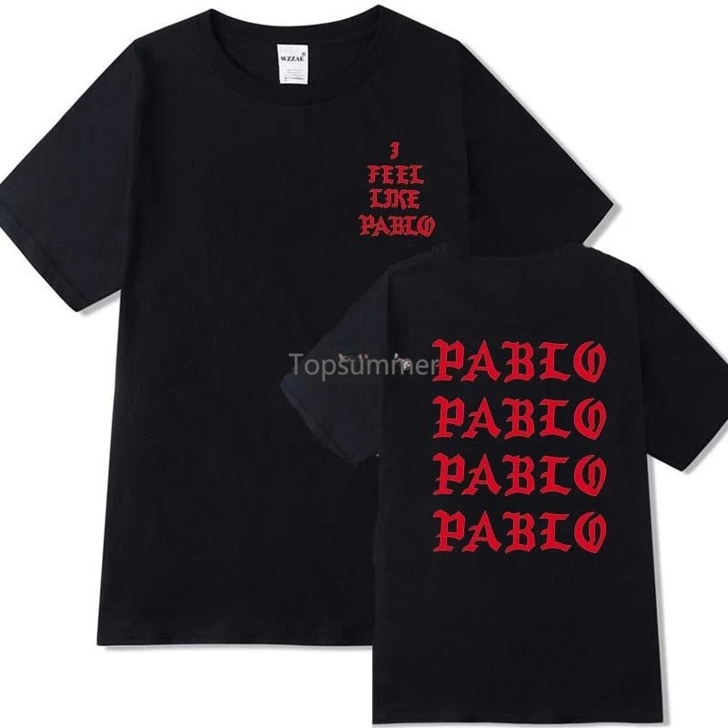 

Kanye West I Feel Like Pablo T Shirt Men Streetwear Social Club Rapper T-Shirt Polera Hombre 100% Cotton Pablo Tshirt Homme