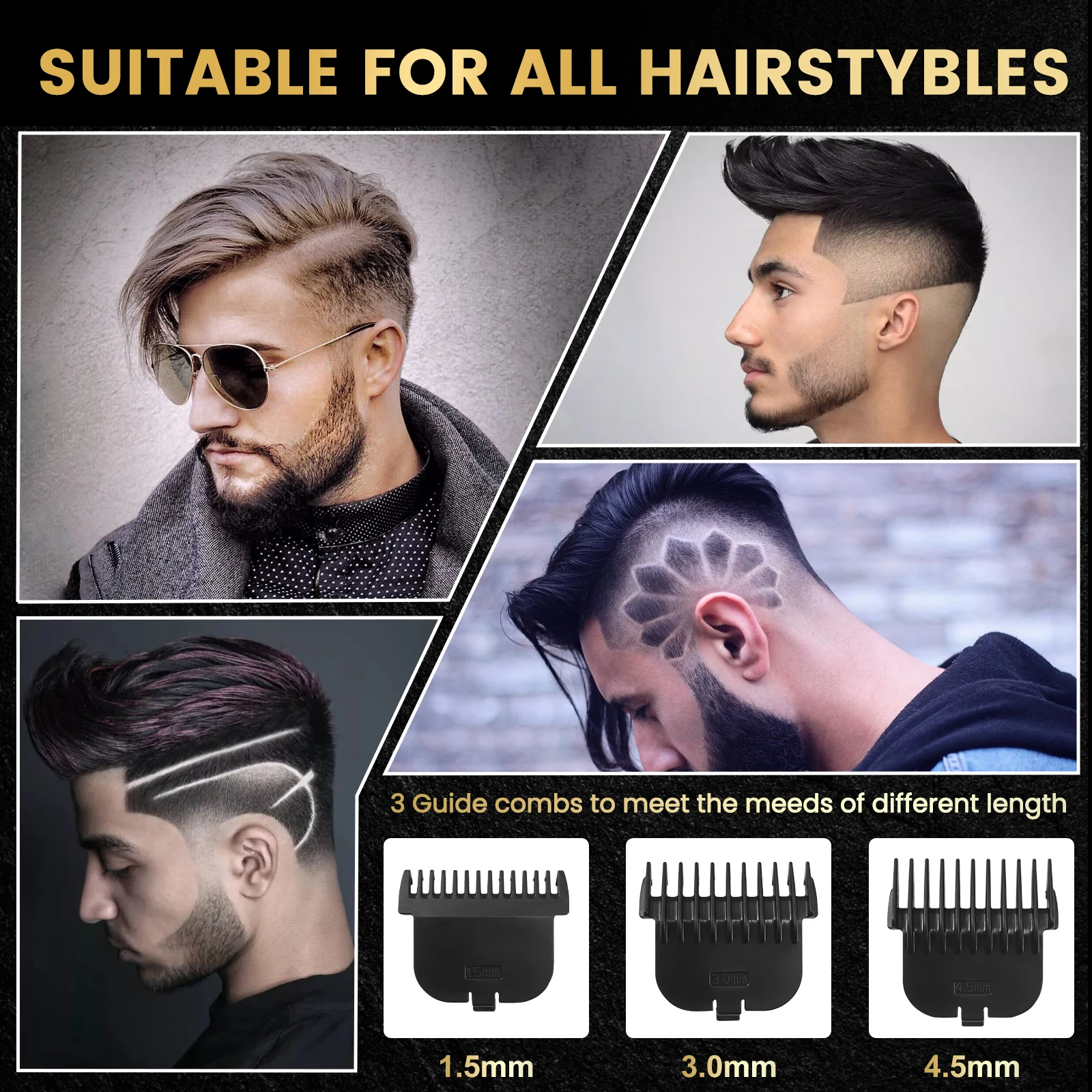 Sejoy Electric Hair Cutting Machine Adjustable Precision Professional Hair Clipper For Men Adults Kids Cordless Hair Trimmers 2