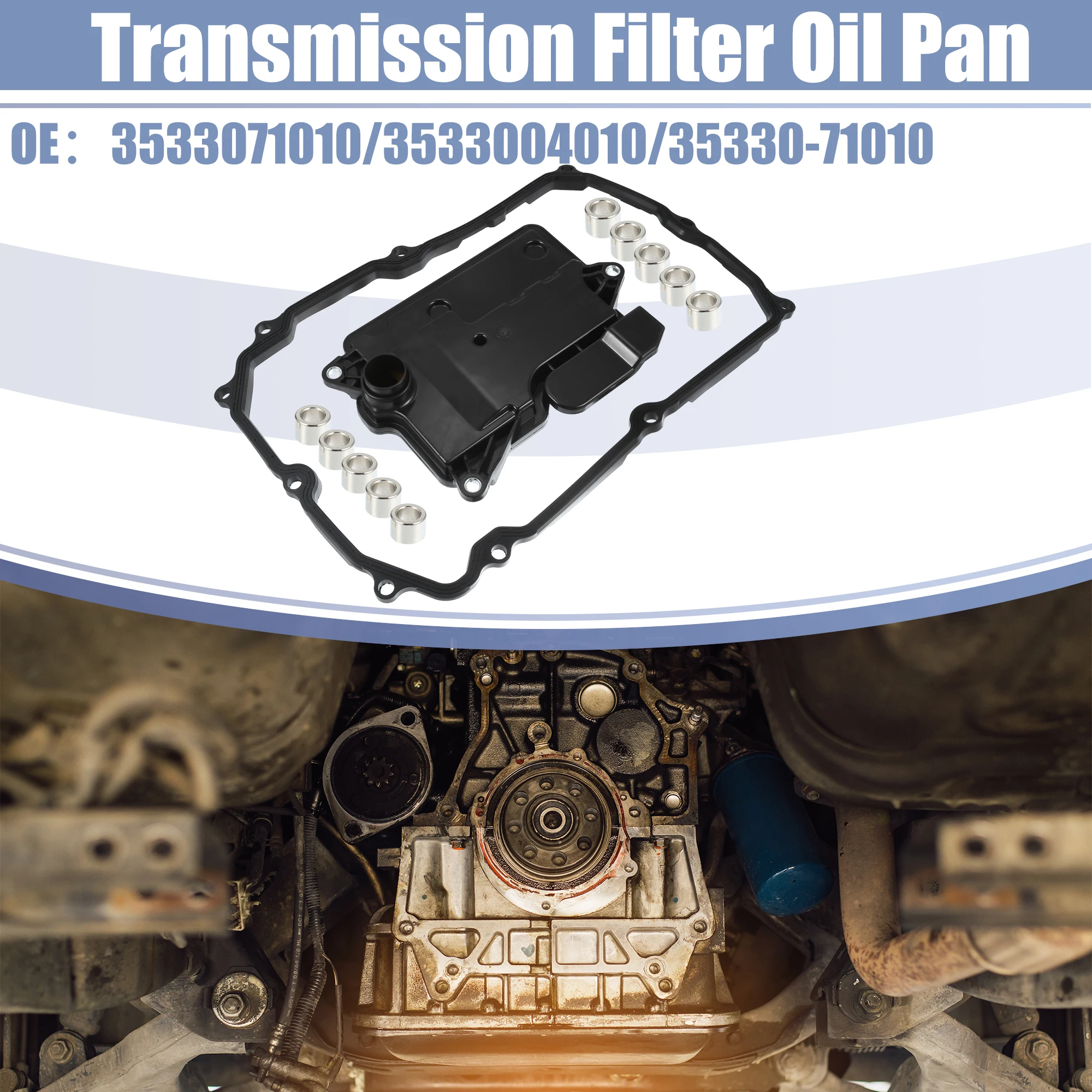 X Autohaux Automatic Transmission Filter Oil Pan Gasket Kit for Toyota Tacoma 3533071010 3533004010
