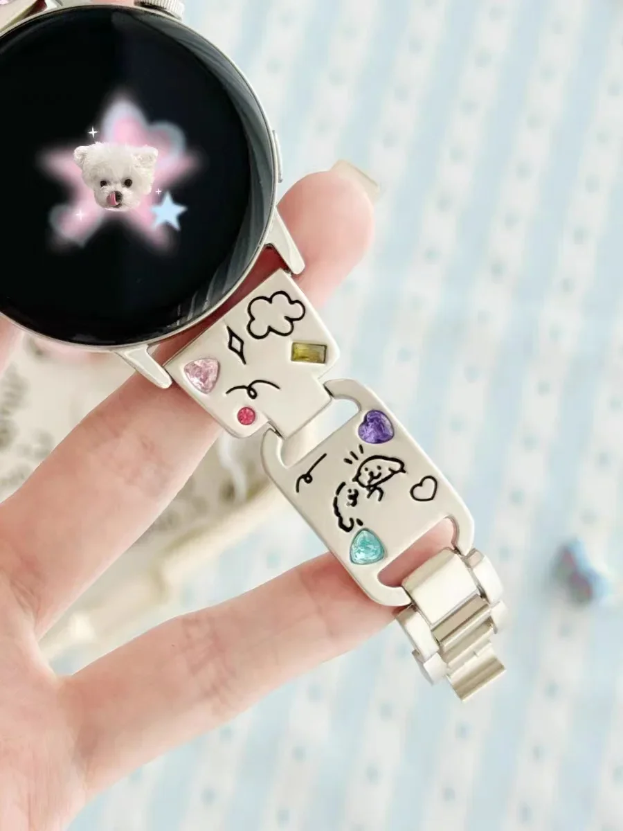 Chic & Stylish Dog-Themed Metal Strap