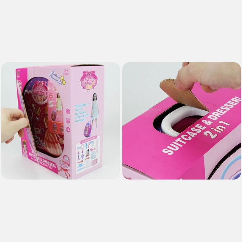 36Pcs/Set Girls Makeup Toy Princess Cosmetic Suitcase Early Learning Educational Toys