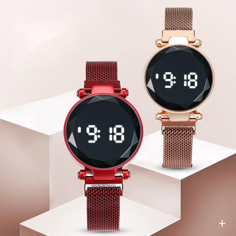 Trendy Neue Led Uhr Magnet Online Promi Die Gleiche Kreisförmige Touchscreen Armbanduhr_voghion.com