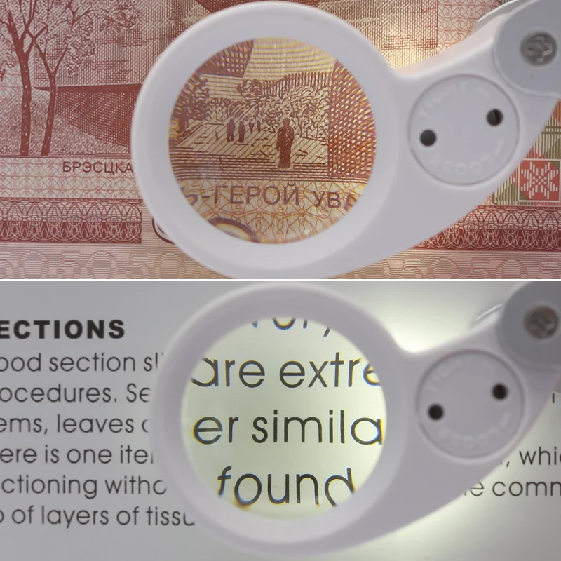 40X MINI Jewelry Magnifying Glass 2 LED Foldable Magnifier Lens Diameter 25mm Pocket Illuminated Loupe for Jade Appreciation magnifying glass