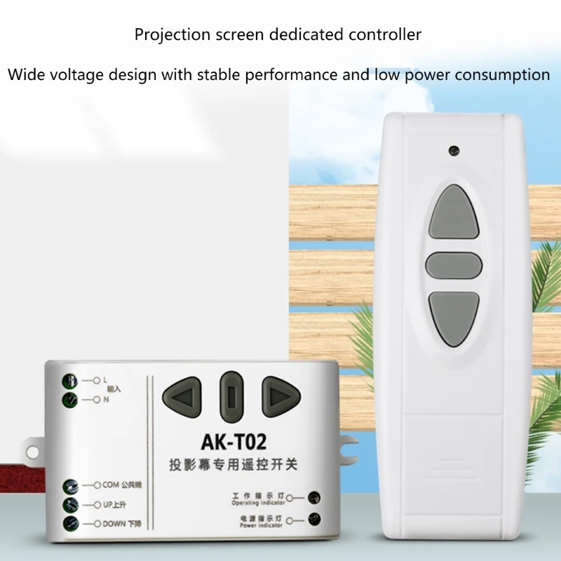 프로젝션 스크린용 AC220V RF 무선 원격 스위치 송신기+수신기