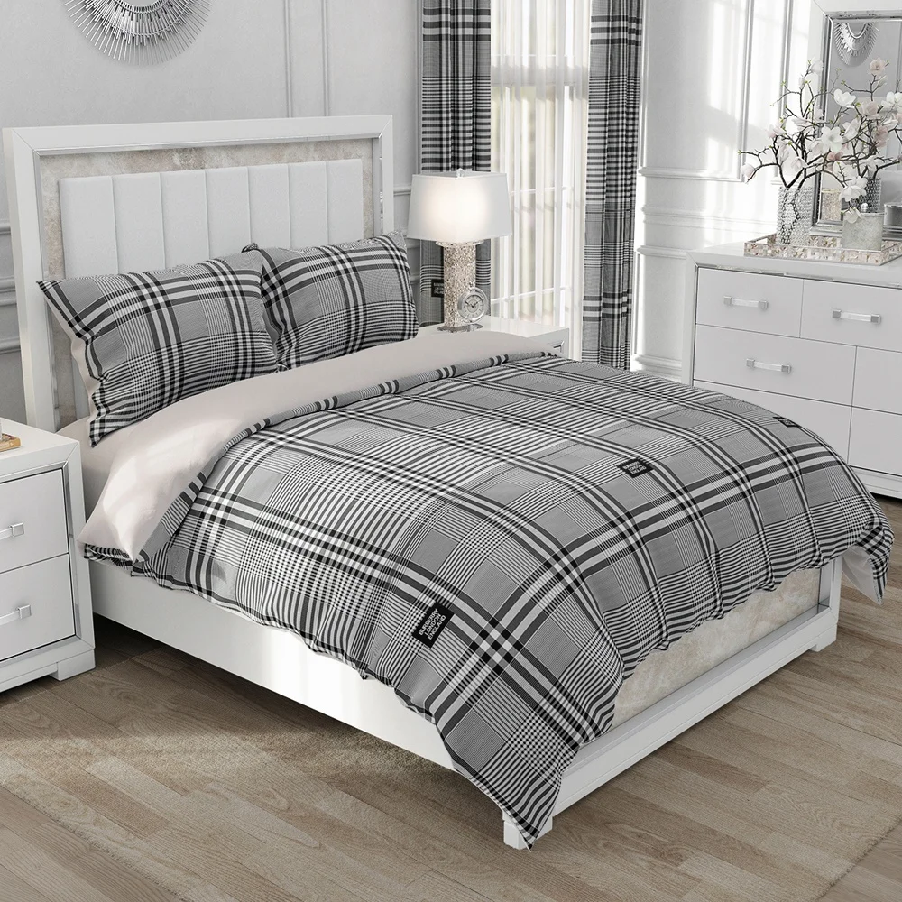

Linens Duvet cover set Bedding set Queen/King/Euro/Twin/Double/240x220 size Bed Set Quilt Covers 220x240 grey plaid