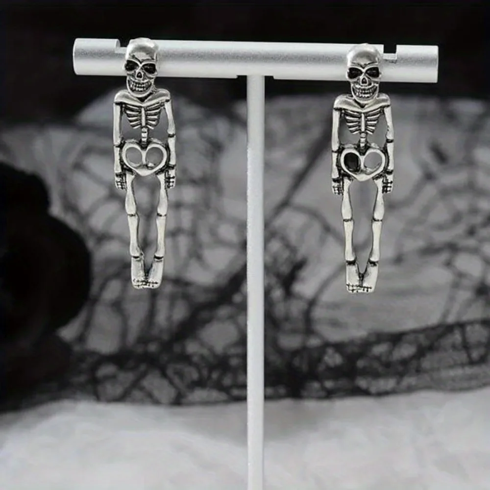 Halloween Vintage Skeleton Skull Dangle Earrings for Women Jewelry Party Gifts Aretes De Mujer Modernos