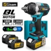 Gisam 1800N.M Torque Brushless Electric Impact Wrench 1/2 inch  Cordless Wrench Screwdriver Power Tools For Makita 18V Battery 1