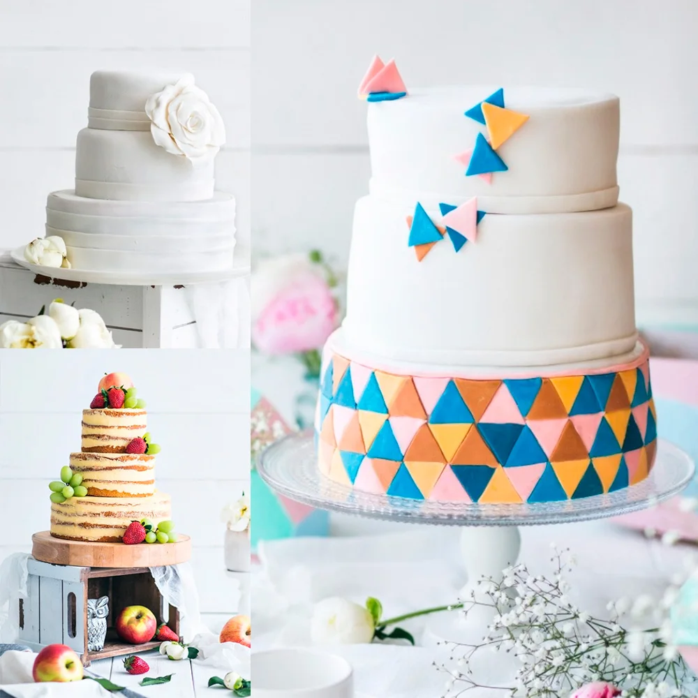 Cake Stand Multi-Tier Dessert Tower Reusable Cake Plate Supports with 12 Plastic Pillars Cake Stand Decoration for Birthday