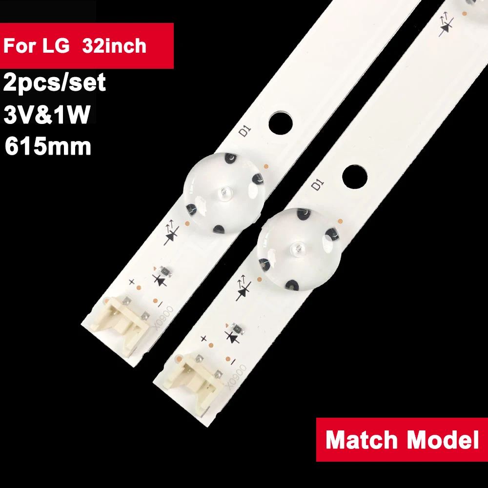2Pcs/set 32inch 615mm LED Backlight TV Repair Parts LIG 32inch 7Led Csp 32LH604V 32LH530V 32LH533V 32LH6047 32LH609V 32lh60_FHD