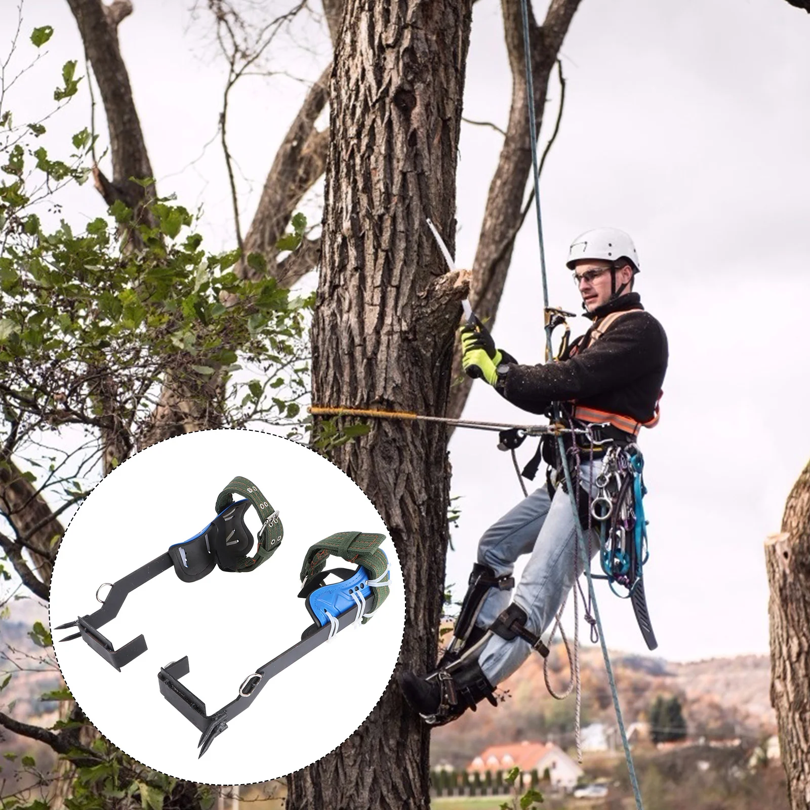 

1 Set Tree Climb Shoes Pole Tree Climbing Shoe Spikes Practical Climbing Tree Shoes