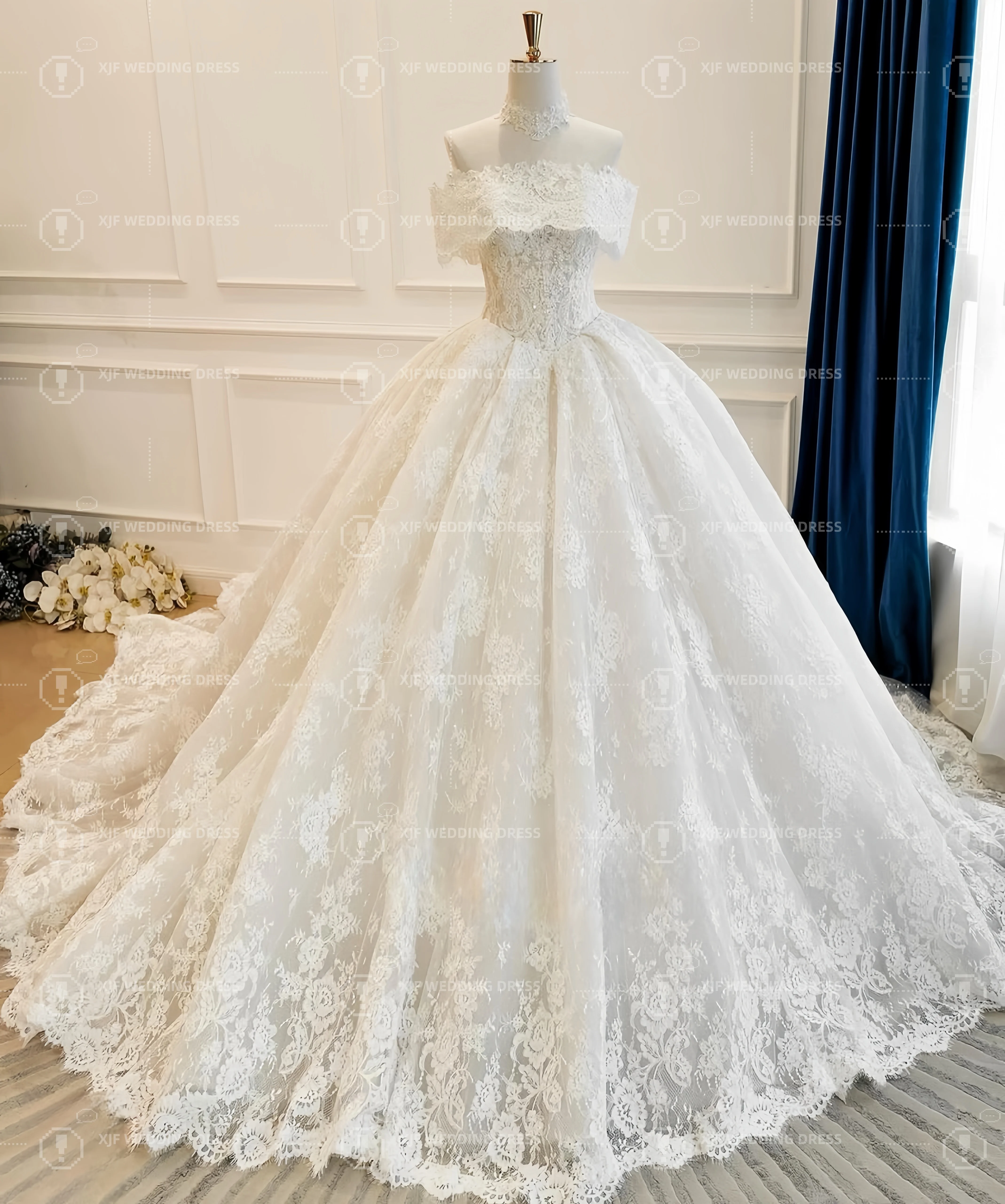 Customized Strapless Sleeveless Ball Gown Lace Elegant Wedding Dress Vestidos De Novia Amanda Novias Amanda Novias Official