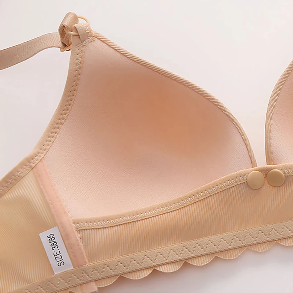 Pregnant Women Nursing Bras No Underwire with Support and Comfortable Exposure Proof Convenient for Moms Breastfeeding Sessions 5
