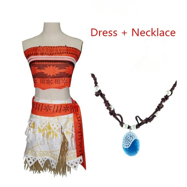 Robe de princesse Moana Vaiana pour filles, costume de fête avec collier,  ensemble de vêtements cosplay pour enfants, nouveau - AliExpress