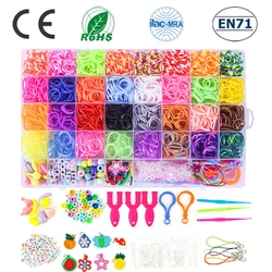 36 Lattice Woven Bracelet Rainbow Rubber Band Diy Knitting Machine Set Educational Toys Children's Manual Diy Material Bag