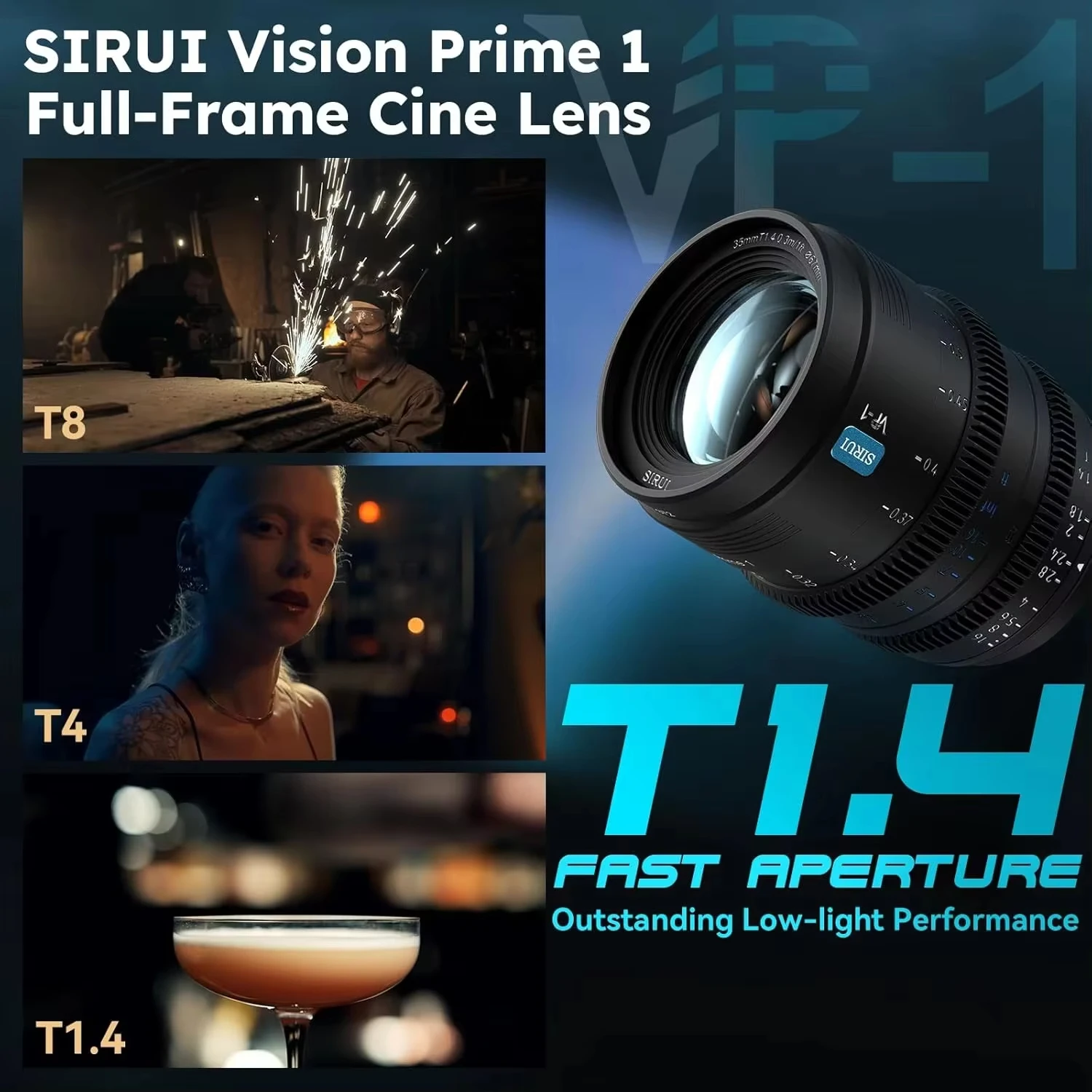 판매 중인 시루이 VP-1 비전 프라임 24mm T1.4 풀프레임 시네 렌즈 †(멀티 마운트, 메탈 그레이)