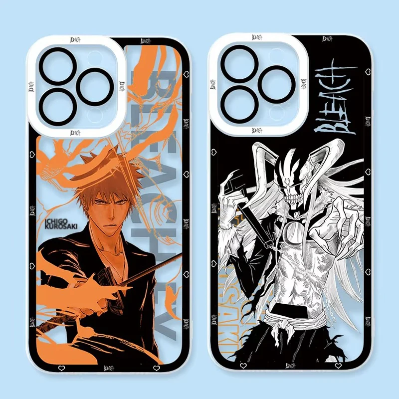 Shockproof Soft Silicone Clear Anime Bleach Ichigo Phone Case Cover