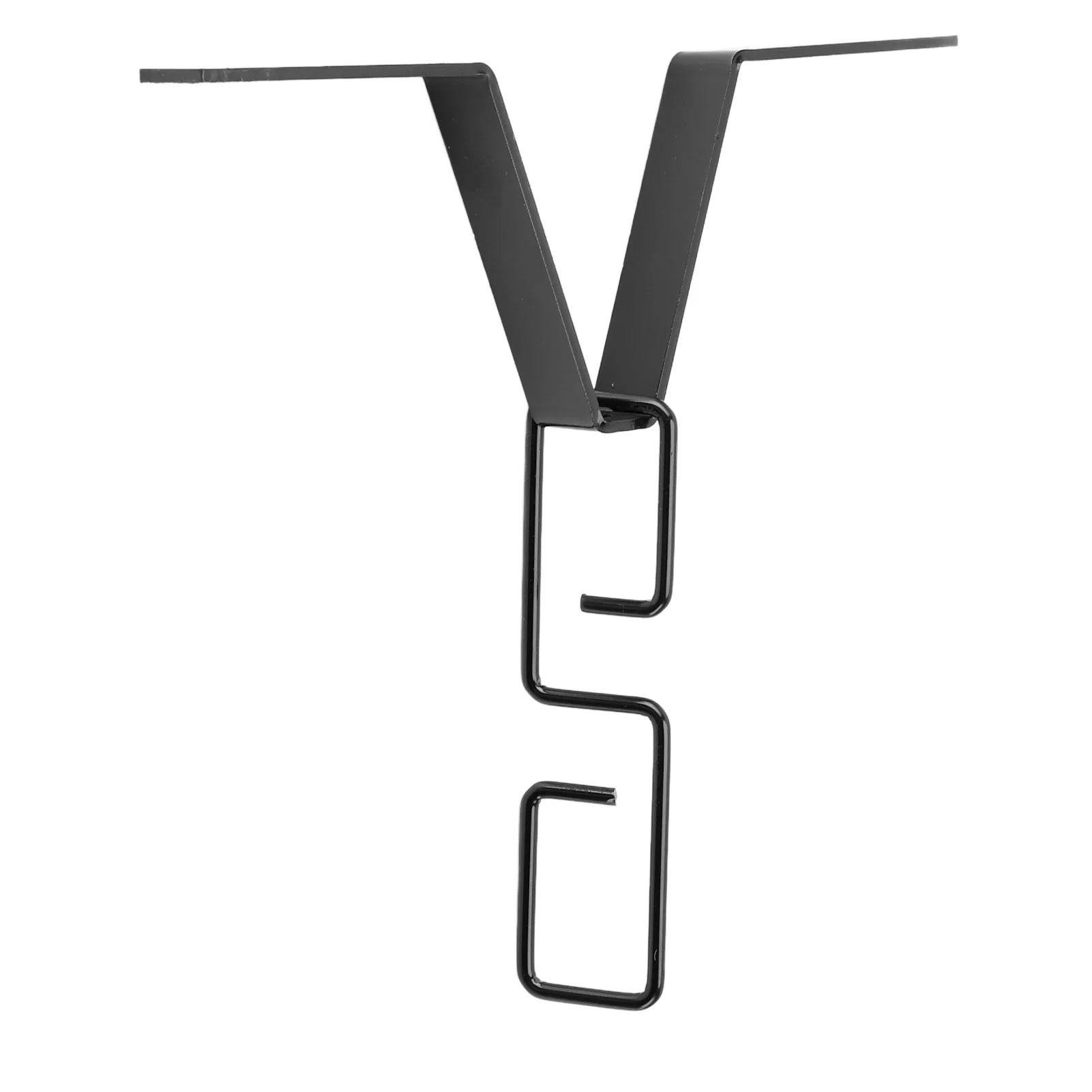 Black Gutter Clip For Rain Chain Iron V Shaped Drain Pipe Rain Chains Adapter Hook Hanger For Outside Hardware
