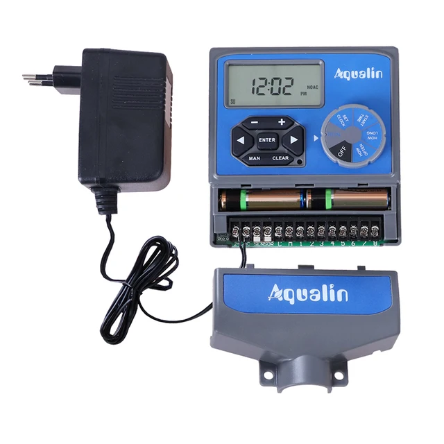 Système d'arrosage automatique pour jardin, 8 Stations, contrôleur d'entrée AC 230V, minuterie d'eau, avec transformateur Standard ue 1