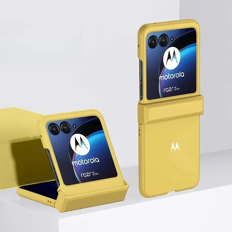 Luxury Pure Color Skin Feel Flip Case with Full Hinge Protection